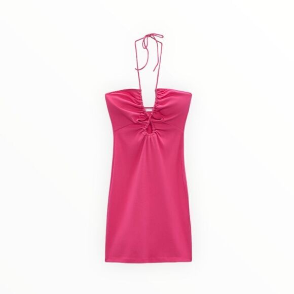 ZARA | Fuchsia | CUT OUT DRESS - Picture 2 of 10